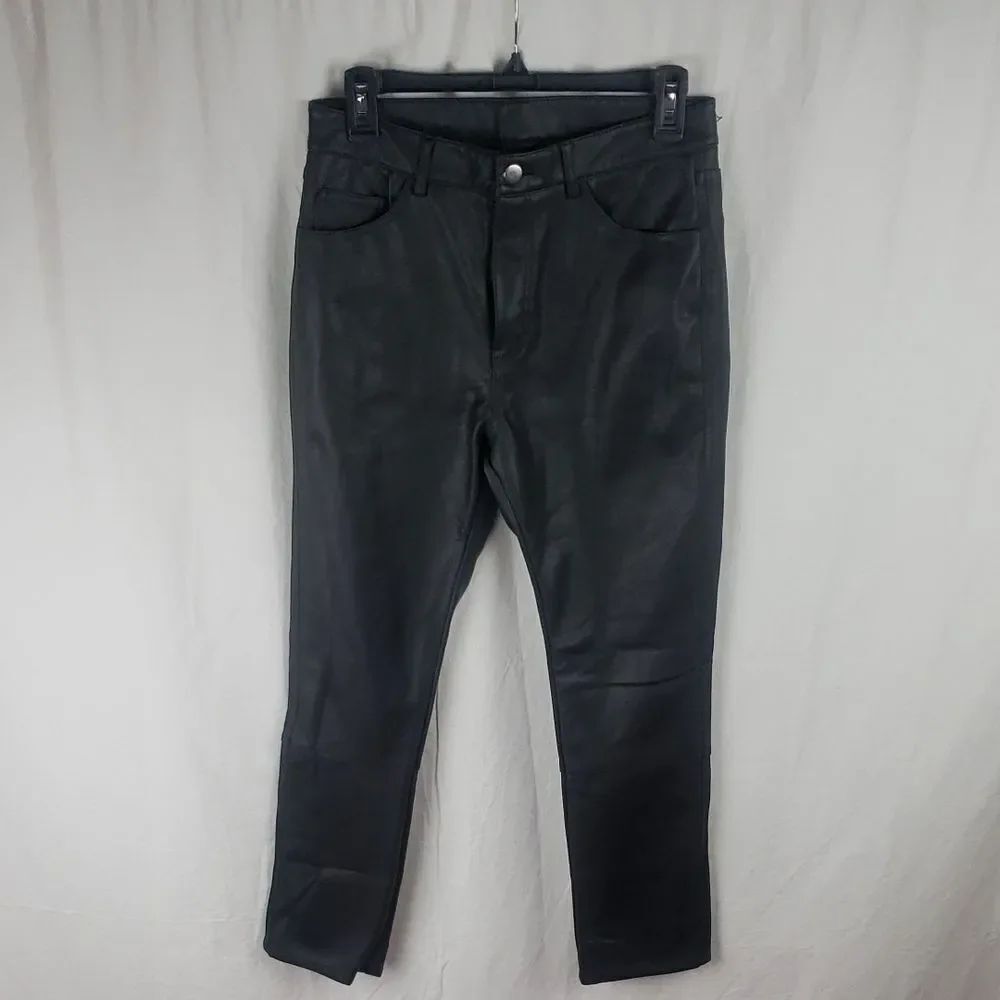 H&M Women's 8 Black Faux Leather Pants